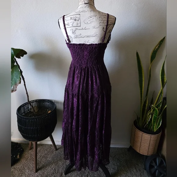 Cosmic Aura Plum Lace Dress - Picture 5 of 8